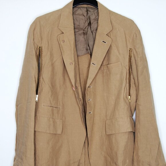 BNWT SS21 UNDERCOVER LINEN WEATHERED BLAZER JACKET 2 - Picture 2 of 14
